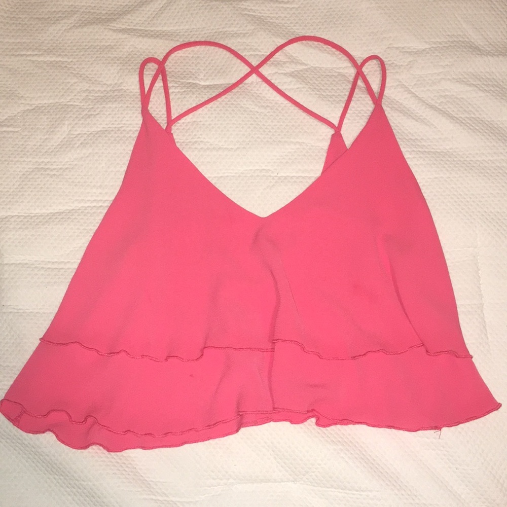Hot pink crop top